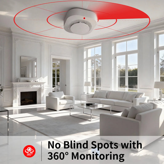 Tuya WiFi Smoke Detector 90dB Sound Alarm App Push Notifications Sensor For Home Industrial  Hotel Security