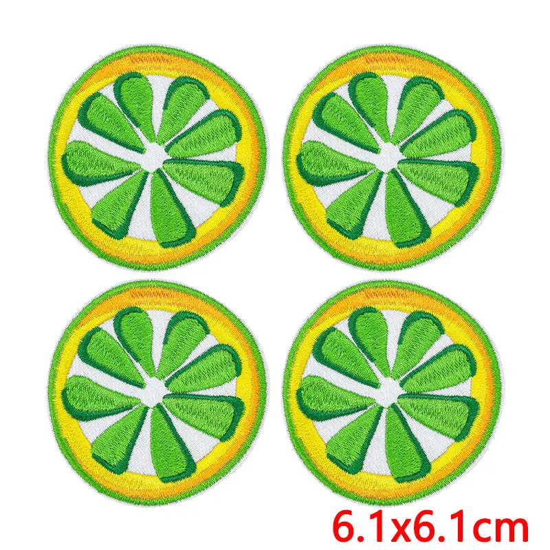 10Pcs/Lot Cool Summer Pool Iron On Patches For Clothing Beach Chair Colorful Kite Aloha Embroidery Patches Backpack Appliques