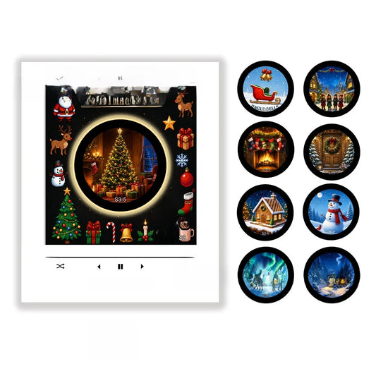2026 Christmas NFC Light‑Up Rotating Craft Refrigerator Magnet Custom Play Music Box Xmas Home Decoration Holiday Present
