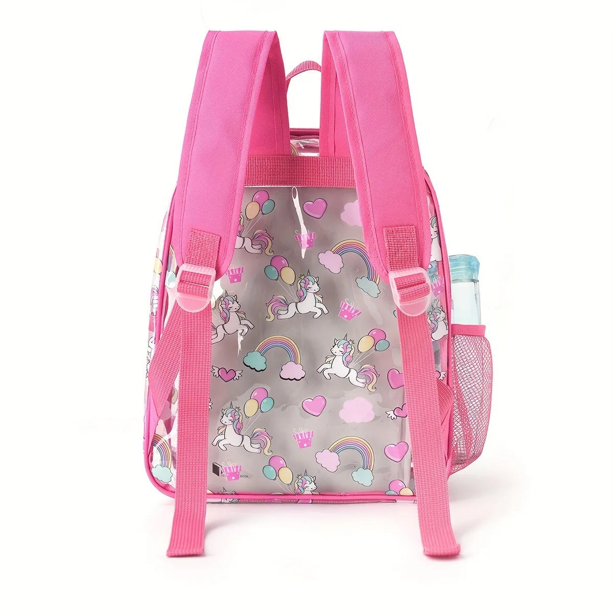 Cross-border hot-selling printed transparent backpack waterproof pvc storage bag student schoolbag large-capacity transparent ba