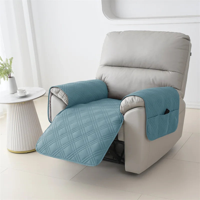 1Seater Quilted Recliner Sofa Seat Cover Dogs Pets Kid Anti-Slip Chair Covers Anti-wear Armchair Cushion Furniture Protector