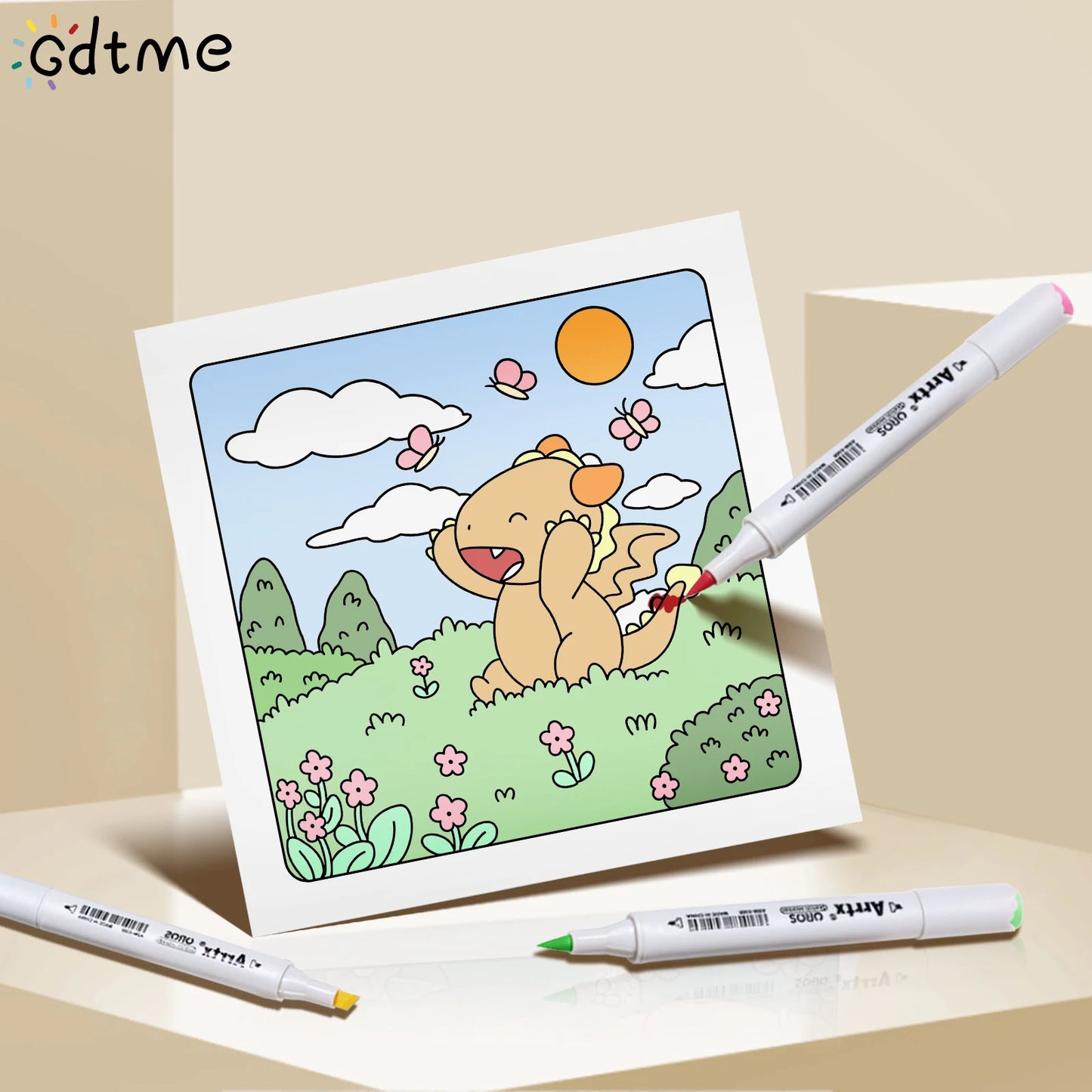 TINY DRAGON'S DAY COZY AND CUTE Coloring Book for Adult Relieve Stress Kill Time DIY Painting Drawing Book Kids Educational Toys