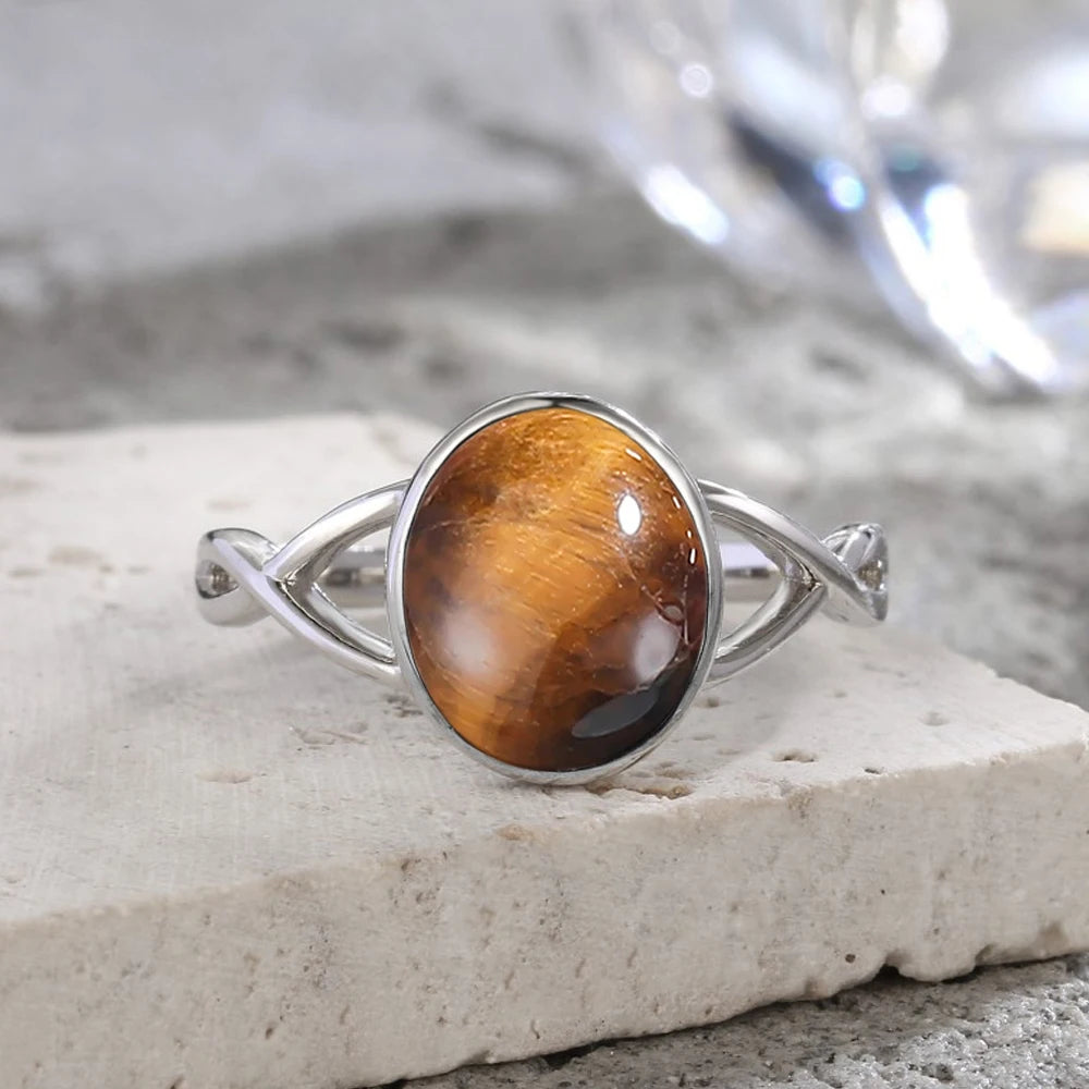 S925 Sterling Silver Moonstone Rings Simple Summer Rings Natural Stone With Blue Light Party Gifts Fine Jewelry Rings For Women