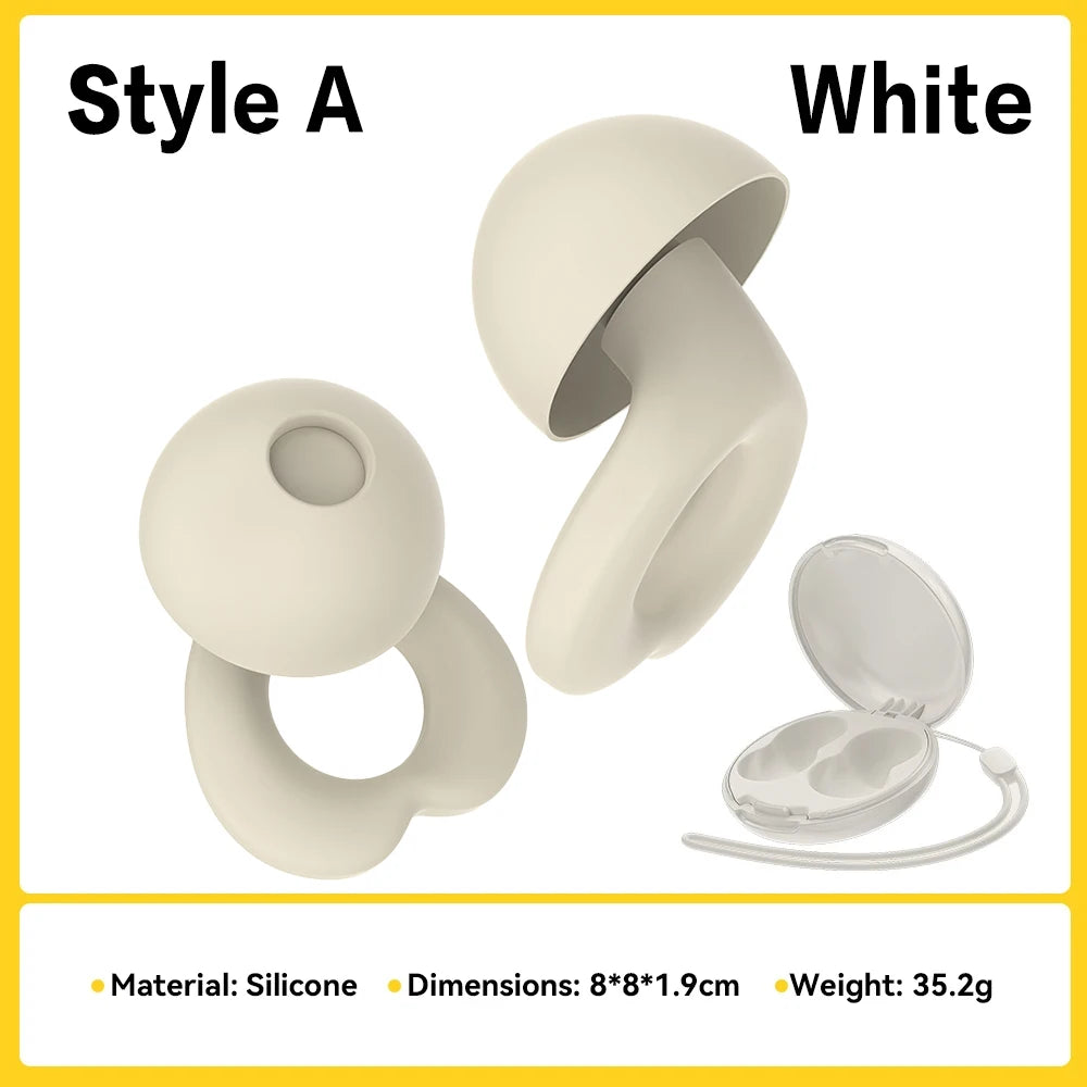 Silicone Ear Plugs for Sleeping 30dB Noise Cancelling Ear Plugs for Sleeping Concerts Work Plane Travel Waterproof Silicone Earp