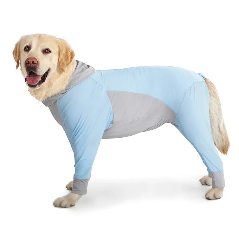 Summer Cooling Dog Clothes for Large Dogs Hooded UV Blocking Instant-Cooling Dog Shirt Soft Quick Drying Jumpsuit for Big Dogs
