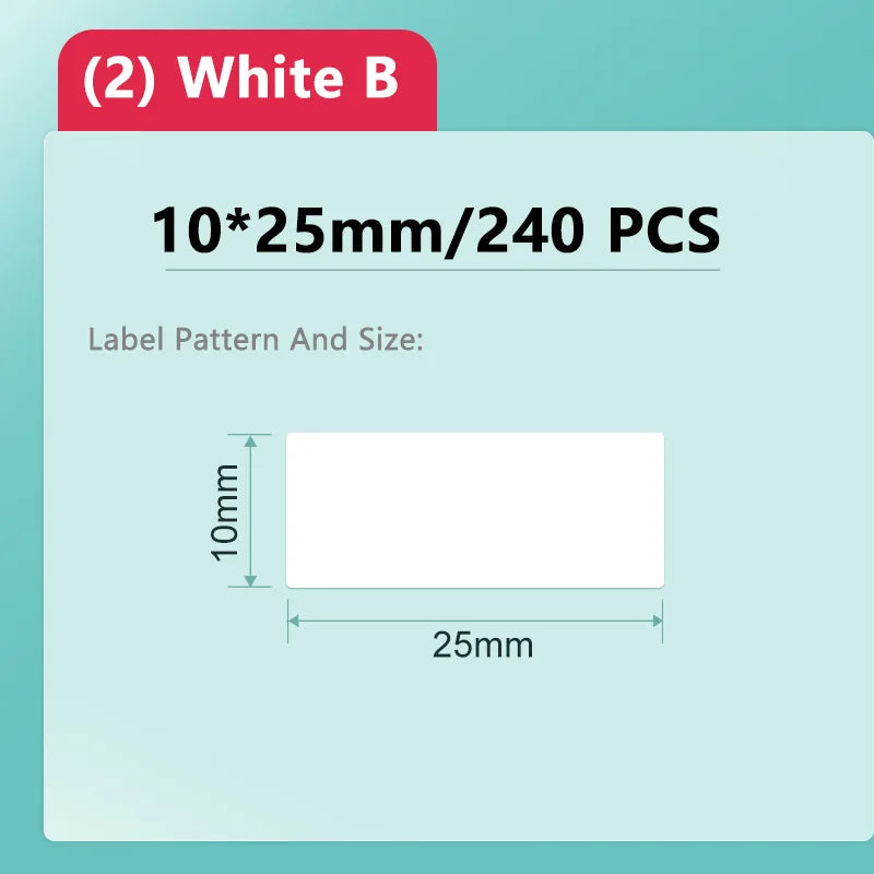 Niimbot D11/D101/D110 Mini Portable Printer White Tape Sticker Papers Waterproof  Anti-Oil No Glue Thermal Label Printer New