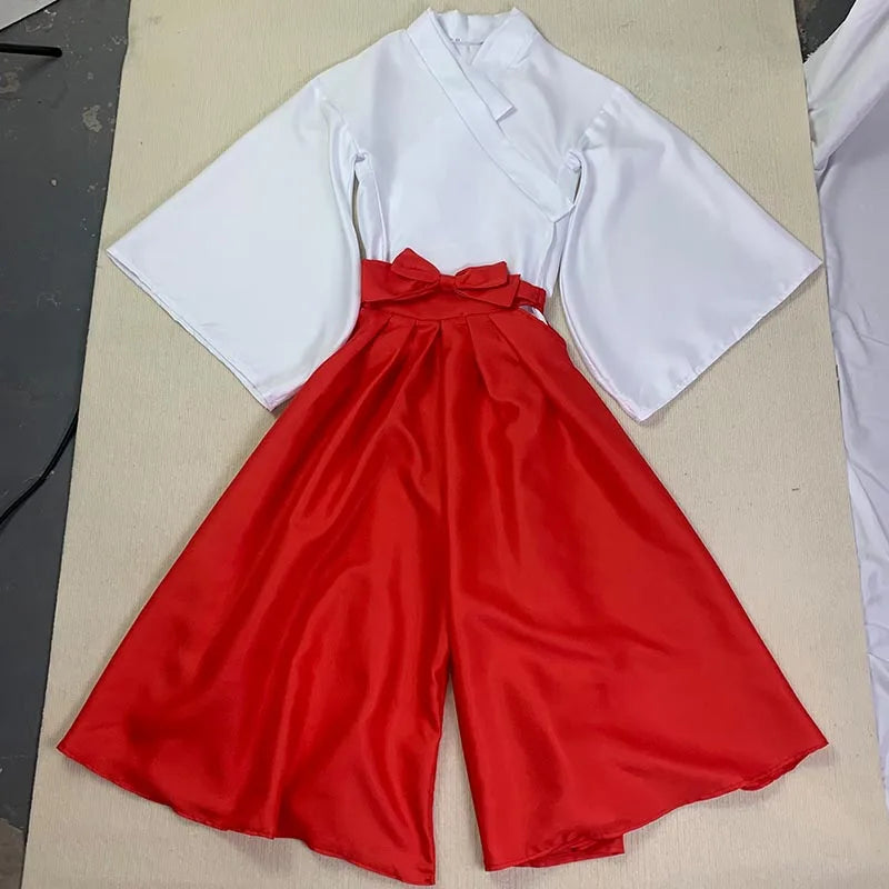 Iori Utahime Cosplay Costume Girls Kimono Suits Woman Tops Dress Halloween Party Iori Utahime Outfits Headwear for Comic Con