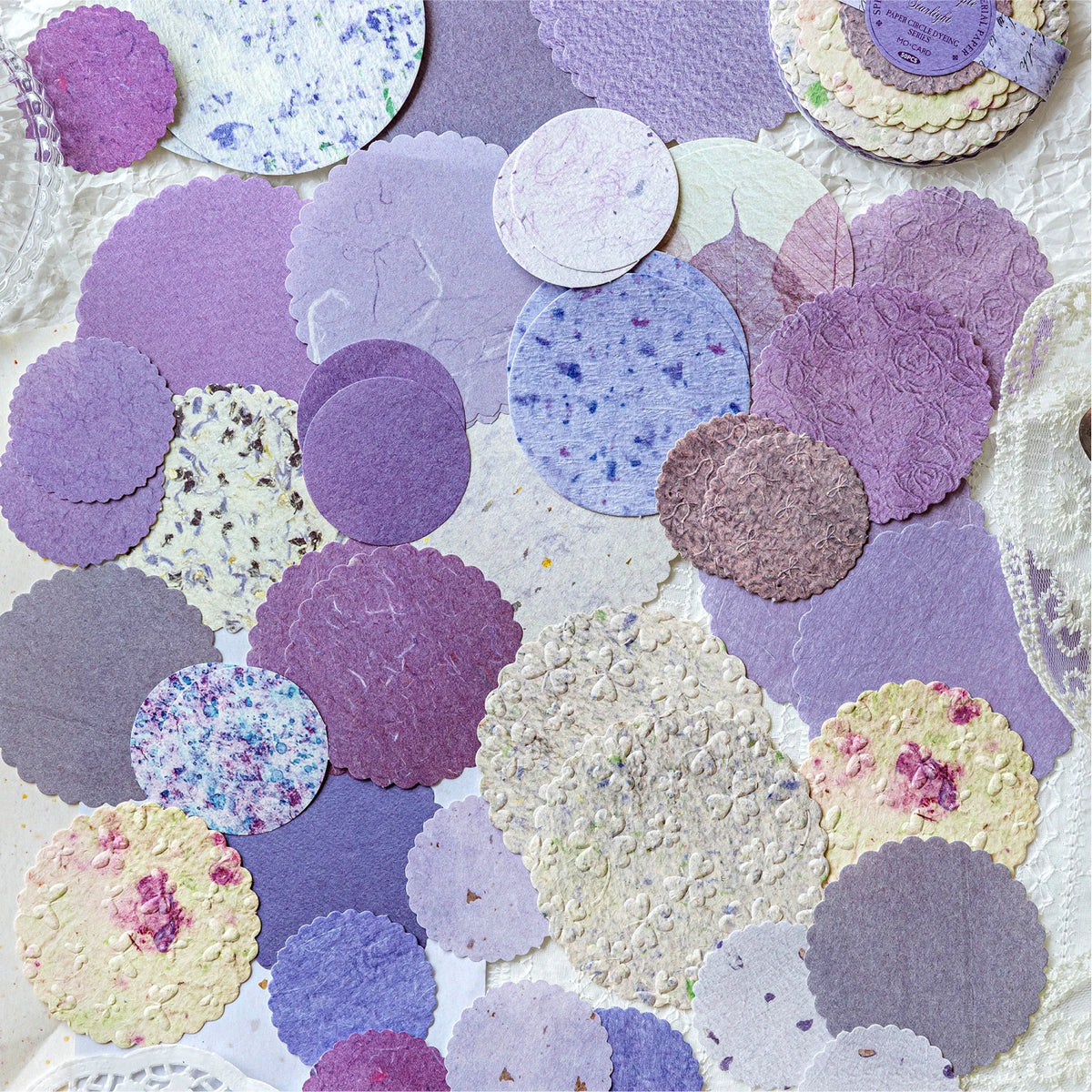 JIANQI 50 pcs Craft Vintage Scrapbooking Paper Kawaii Art Junk Journal Deco Sticker rotundity emboss DIY Material Paper