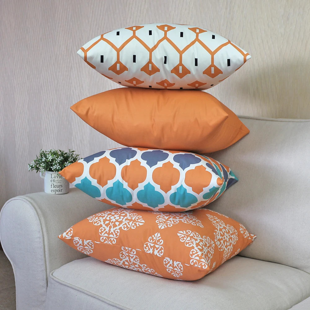 50x70cm Twill Waterproof Colorful Print Outdoor Pillowcase Summer Cool Cushion Cover For Patio Sofa Balcony