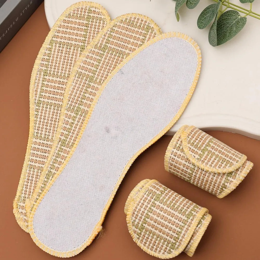 Bamboo Cooling Insoles Summer Deodorizing Odor Removable Shoe Pads Breathable Moisture Wicking for Men Women Outdoor Sport Shoes
