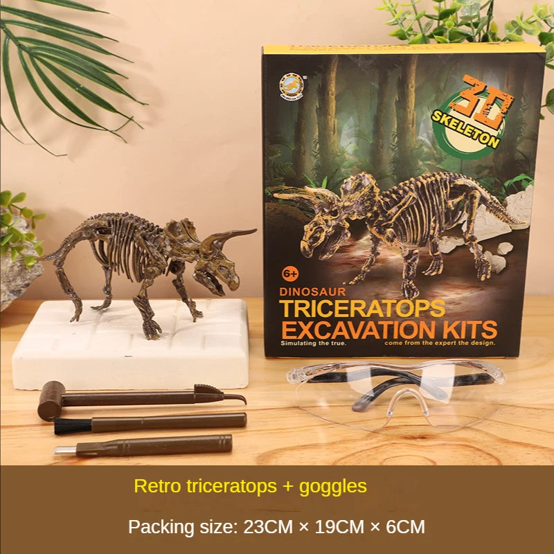 Jurassic World Kids Dinosaur Toy DIY Fossil Archaeology Excavation Kit Skeletons Dig Stem Science Educational Toys for Children