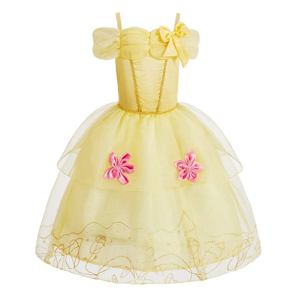 Baby Girl Rapunzel Costume Children Sleeping Beauty Belle Sofia Dress Kids Halloween Carnival Party Princess Dress Girl Disguise