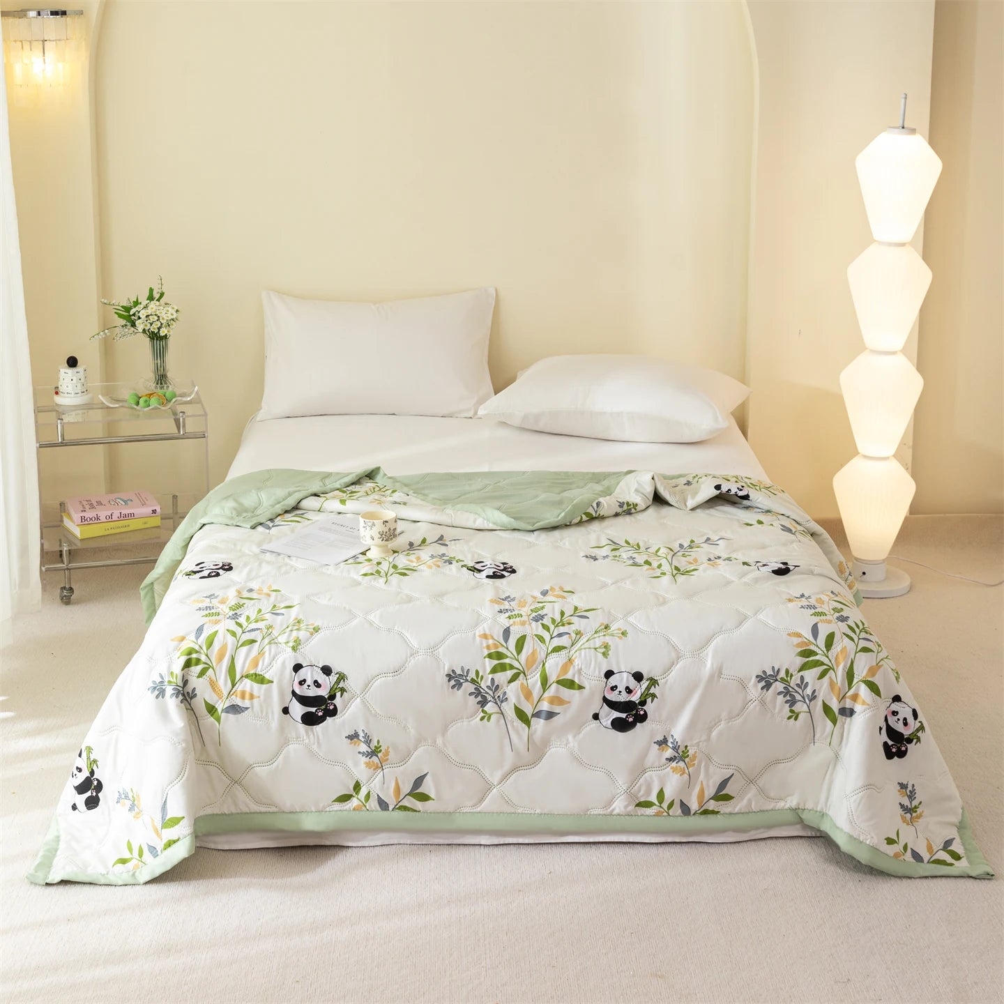 2026 New Printed Washed Summer Quilt Lightweight Breathable Cooling Air Condition Comforter Soft Thin Bed Blanket for Home Dorm