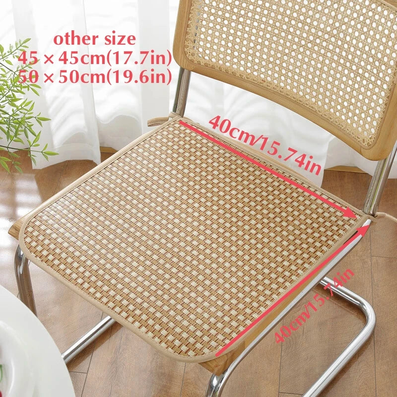 1PC 40cm/45cm/50cm Breathable Summer Cooling Seat Cushion  Seat Cushion Cool Mat Non-slip Cooling Bamboo Chair Seat