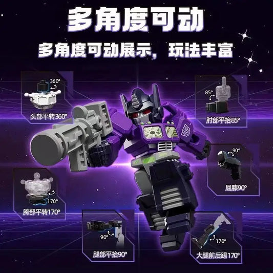 BLOKEES Transformers Building Block Defender Version Wave V4 Optimus Prime Megatron Starscream Movable Robot Assembly Model Toy