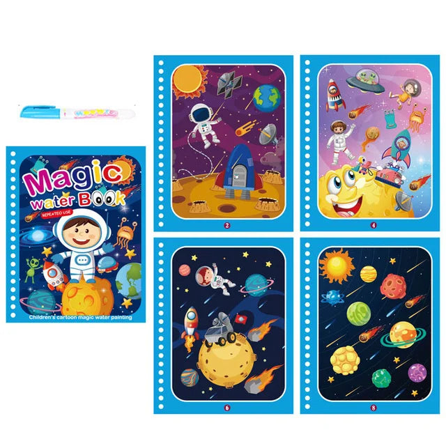 Children Painting Drawing Toys Reusable Coloring Book Magic Water Drawing Book Sensory Early Education Toys for Kids