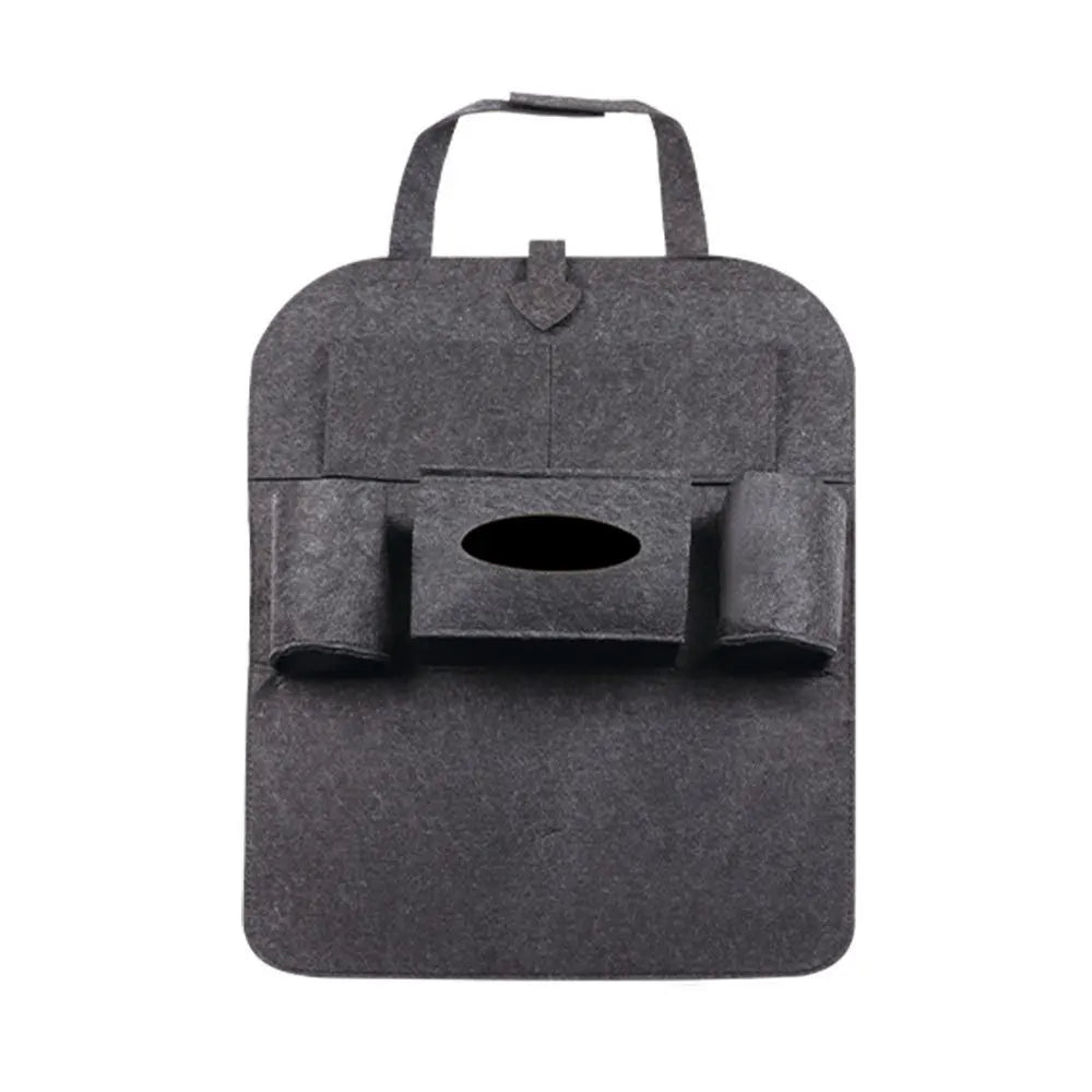 1pcs Car Seat Back Handing Storage Bag Multi-function Felt Bag,Interior Storage And Organization Supplies