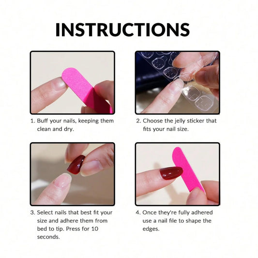 10pcs pure hand pressed short circular nail art, beautiful fake nails, sweet and cool pink bow, suitable for women to use