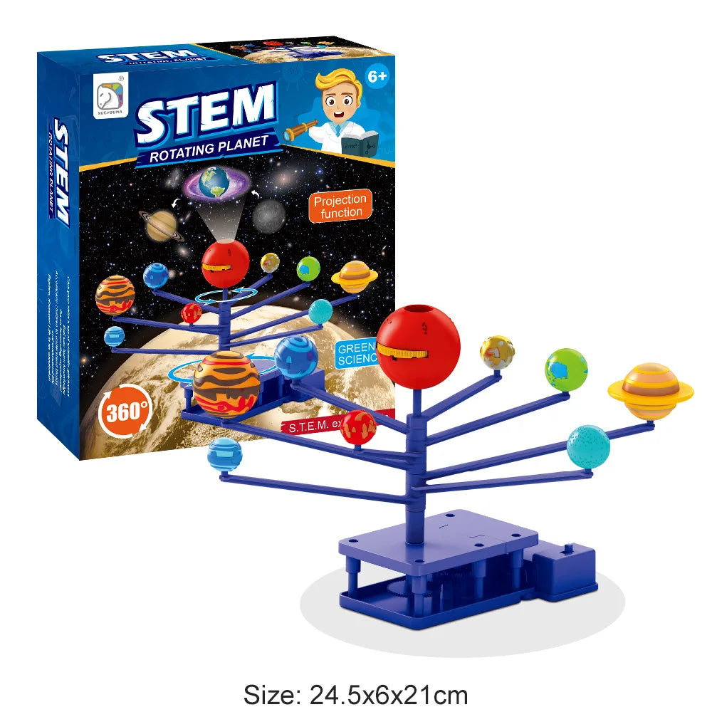 Solar System Model Eight Planets Electric Planetarium STEM Educational Toy Kids Students Science Learning Birthday Gift