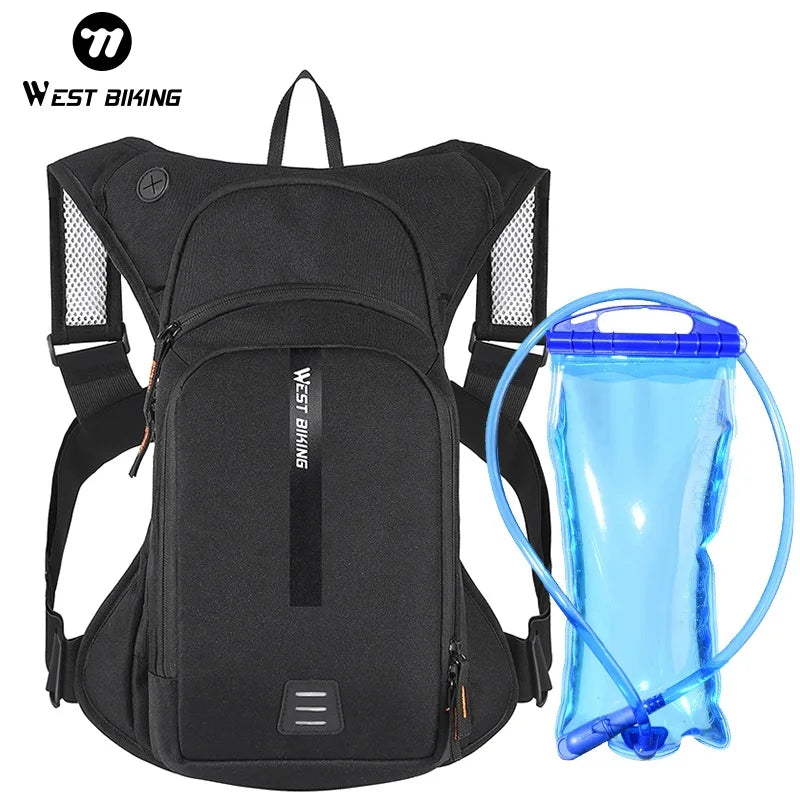 WEST BIKING 10L Ultralight Cycling Backpack Ergonomic Strap Reflective Bicycle Bag With Water Bag Traveling Hiking Cycling Bag