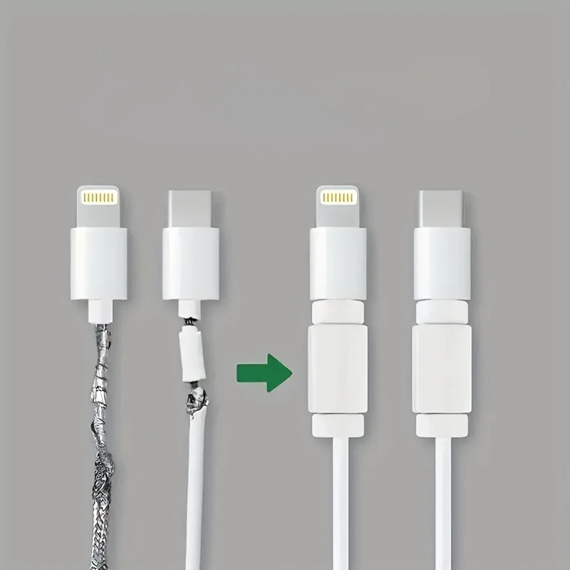 8-Pack Silicone PVC Cable Protectors - Charging Wire Guards for Phone, USB, Non-Electronic Accessory ,  Flexible Protection