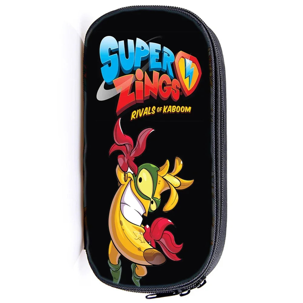 Super Zings Pencil Case Kids Pencil Holder Funny Superzings Printed Pen Bag Students Cute Bag Teens Bag Boy Girl for School