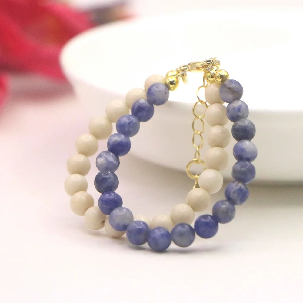 Fashion Lovely Natural Stone Crystal Bracelet Baby Baptism Lobster Clasp Parts Yoga Christmas Wedding Girls Gift Jewelry Charm