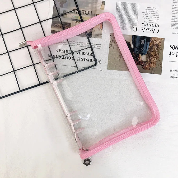 A5 A6 Zipper Binder Photo Card Collection Book Postcard Organizer Diary Notebook School Stationery