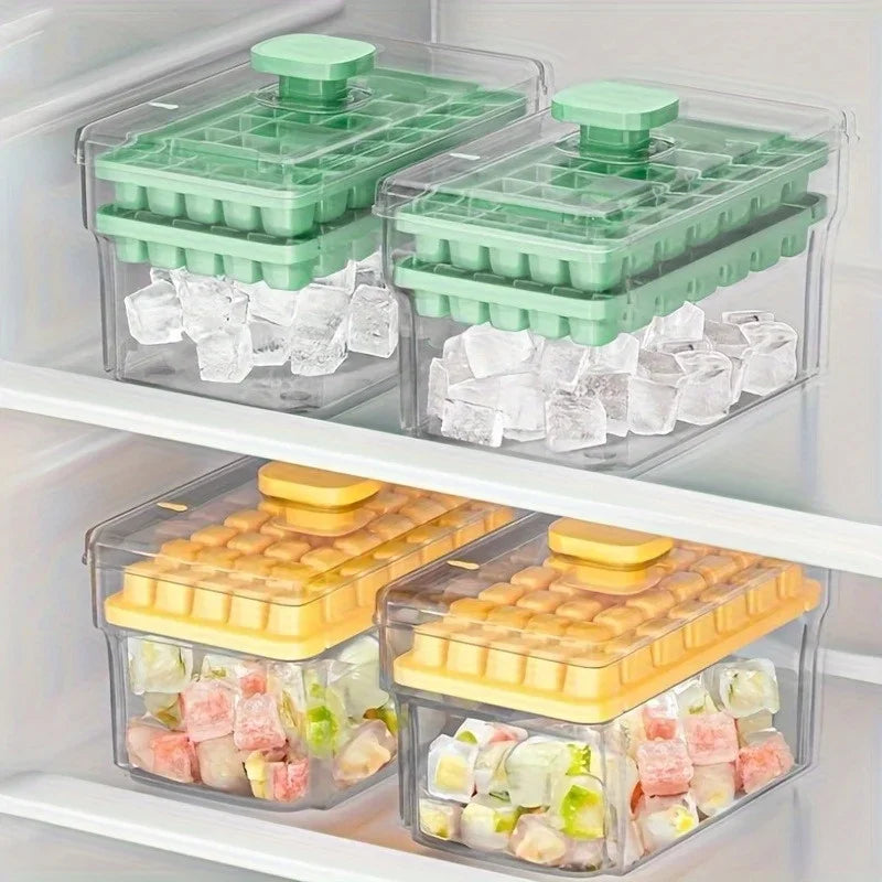 Interesting Homemade Small Ice Cube Mold Set, 68 Double Layered Design, Essential for Summer Cold Drink Enthusiasts