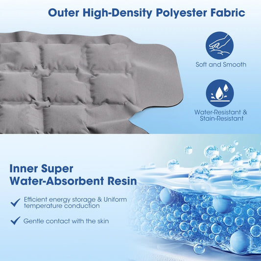 Reusable Self-Absorbing Water Knee Ice Pack Wrap for Injuries - Hot And Cold Compress Heated Sports Knee Pads for Recovery