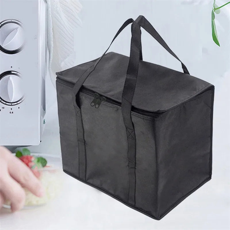 Large Capacity Insulated Grocery Bags Foldable Reusable Soft Cooler Bag Lightweight Hot Cold Takeout Food Delivery Bag NEW