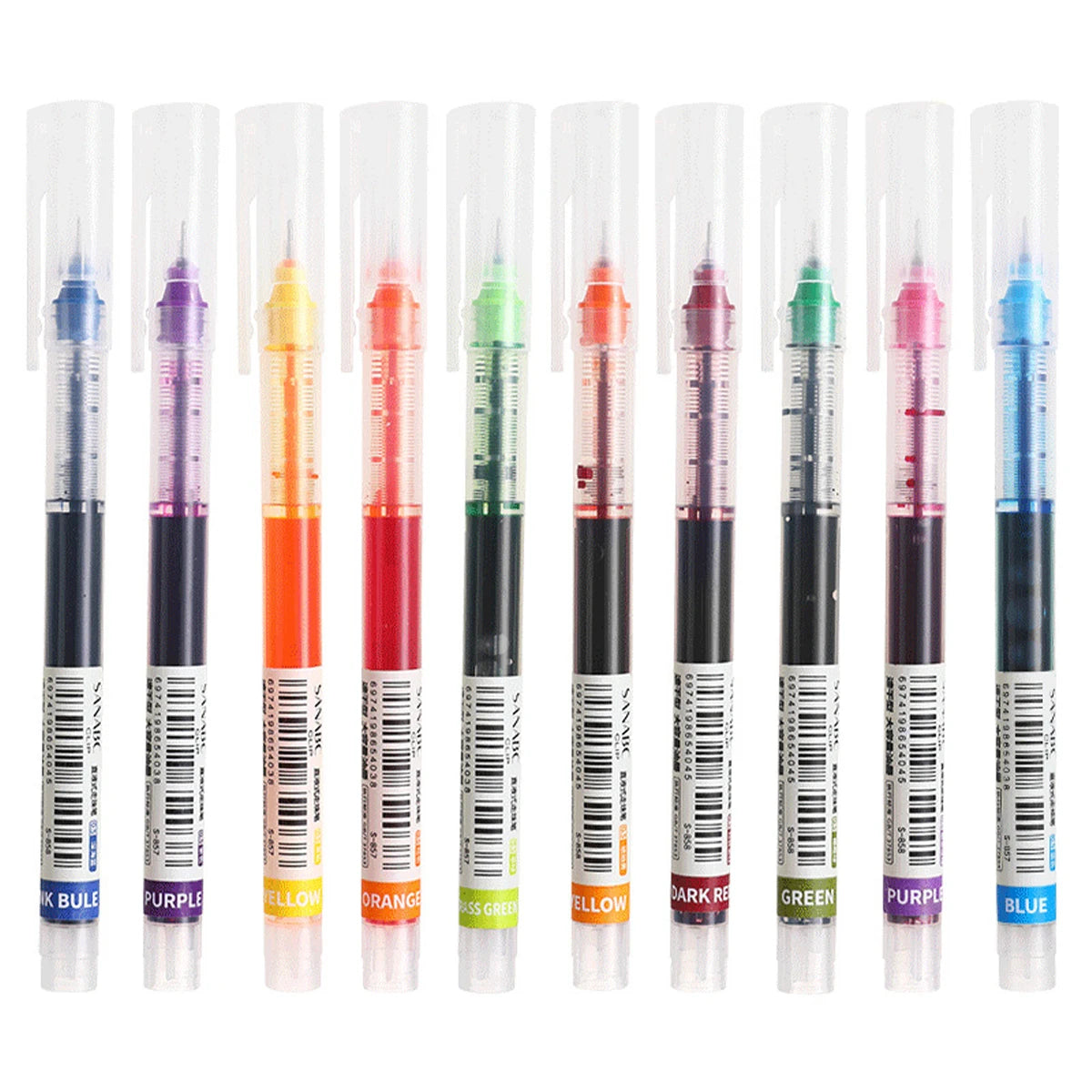 Luxury Quality 10 Colour Ink Fine Nib Gel Pen Business Office Student School Stationery Supplies New.