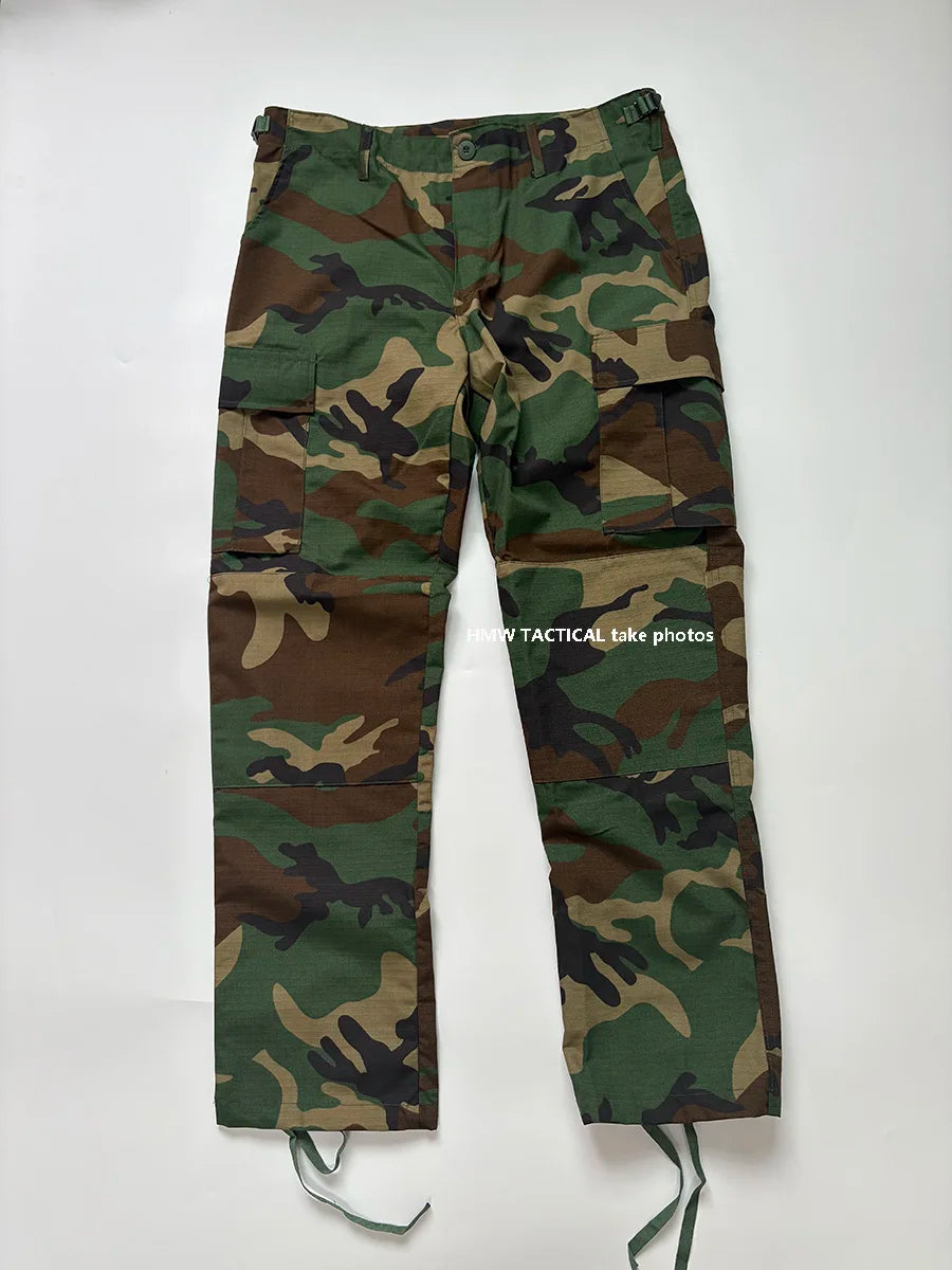 Men's BDU Camouflage Suit, Wear-Resistant, Outdoor Training Clothing, M81 WOODLAND, Seal Old School Suit, Long Sleeved Pants