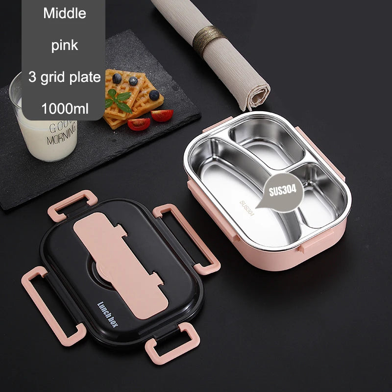 Heated Lunch Box for Kids Heated Bento Stainless Steel Lunch Box Thermos Container for Food Container Heated Bento Box Lunchbox