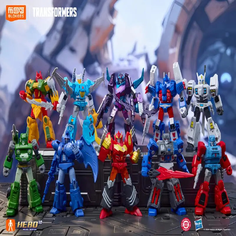 Blokees Transformers GV11-9PCS Rodimus Prime Unicron Head Blitzwing Metroplex Animation Movies Action Figure Collection Gifts