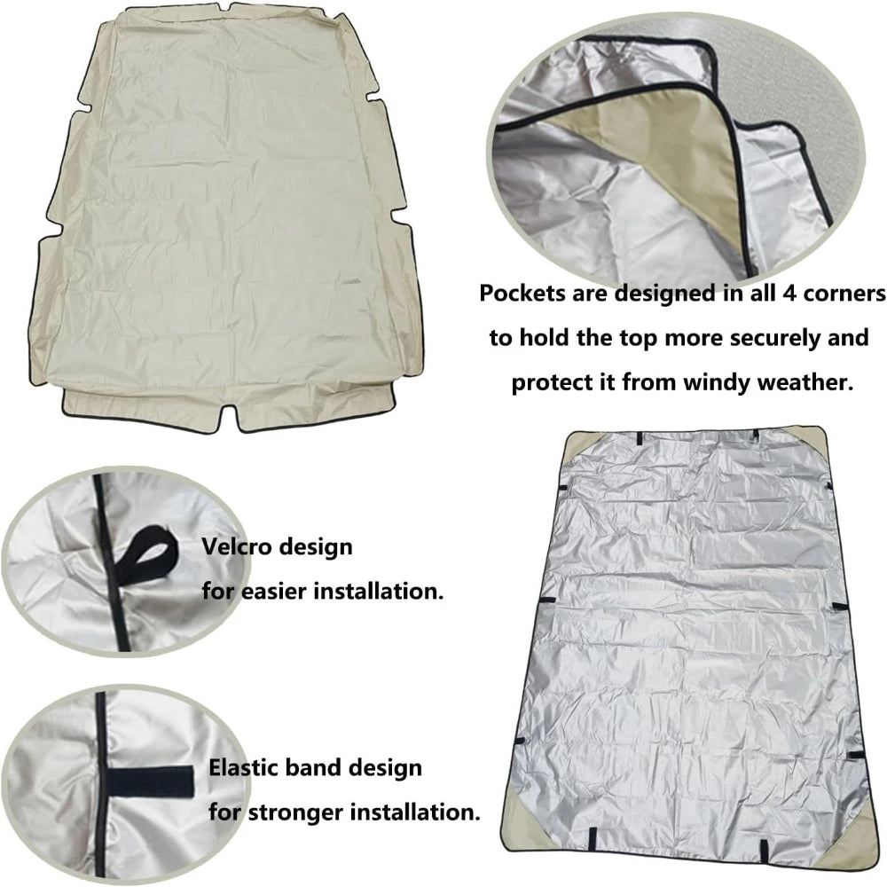 Oxford Fabric Swing Canopy Cover Waterproof UV Protection Sunshade for Patio Swing Chair Outdoor Garden Furniture