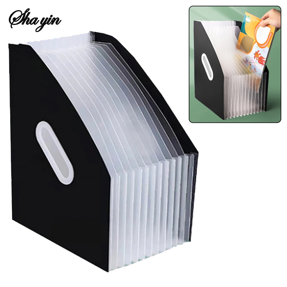 1pc Vertical Portable Folder, Expandable Organ Bag, Multi-layer Student Specific Paper Organizer, Office Files Available