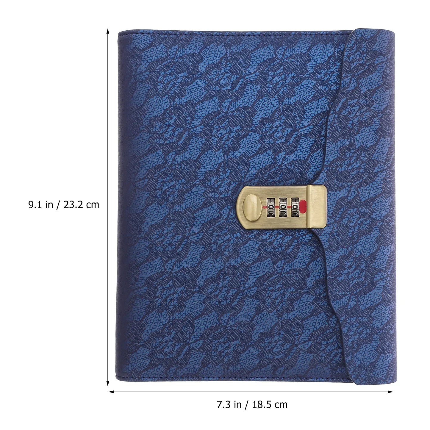 Business Notebook PU A5 Notepad with Three Digit Combination Lock Lockable Personal Secret Diary Office Daily Planning Journal