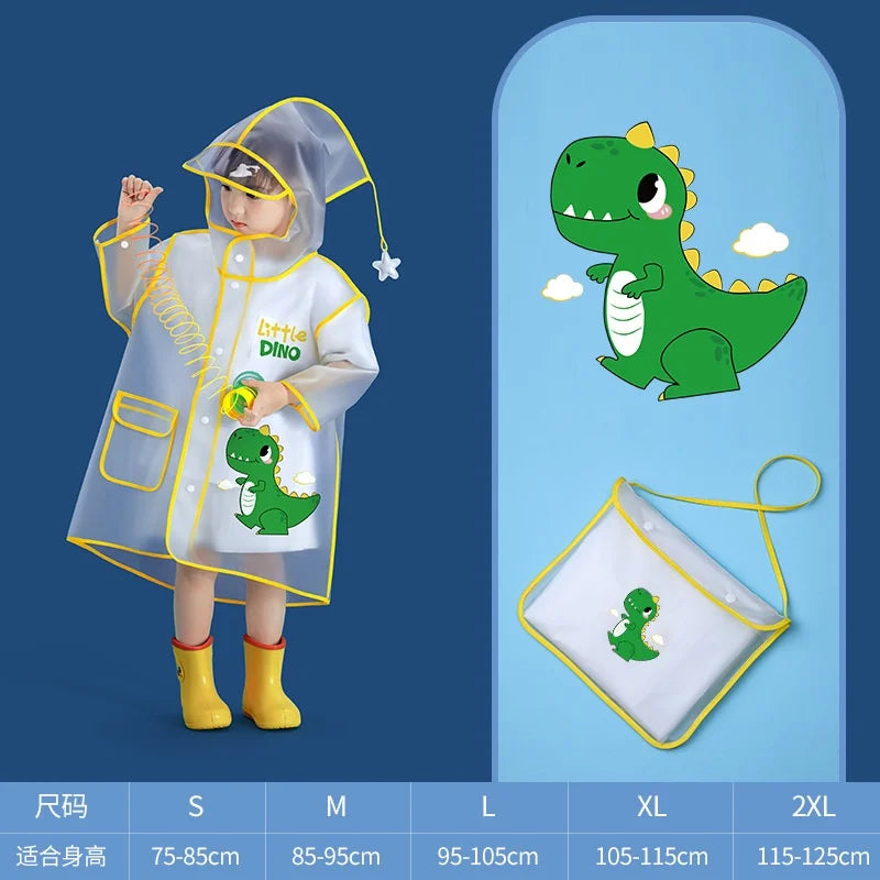 Children Raincoat, Cartoon Waterproof Kids Rain Suit , Girls Boys Bicycle Rainwear ,S-XXL