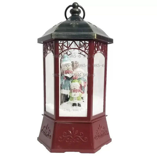 Christmas Snowflake LED Hanging Light, Rotating Musical Decor Lamp for Holiday Decoration, Retro Design