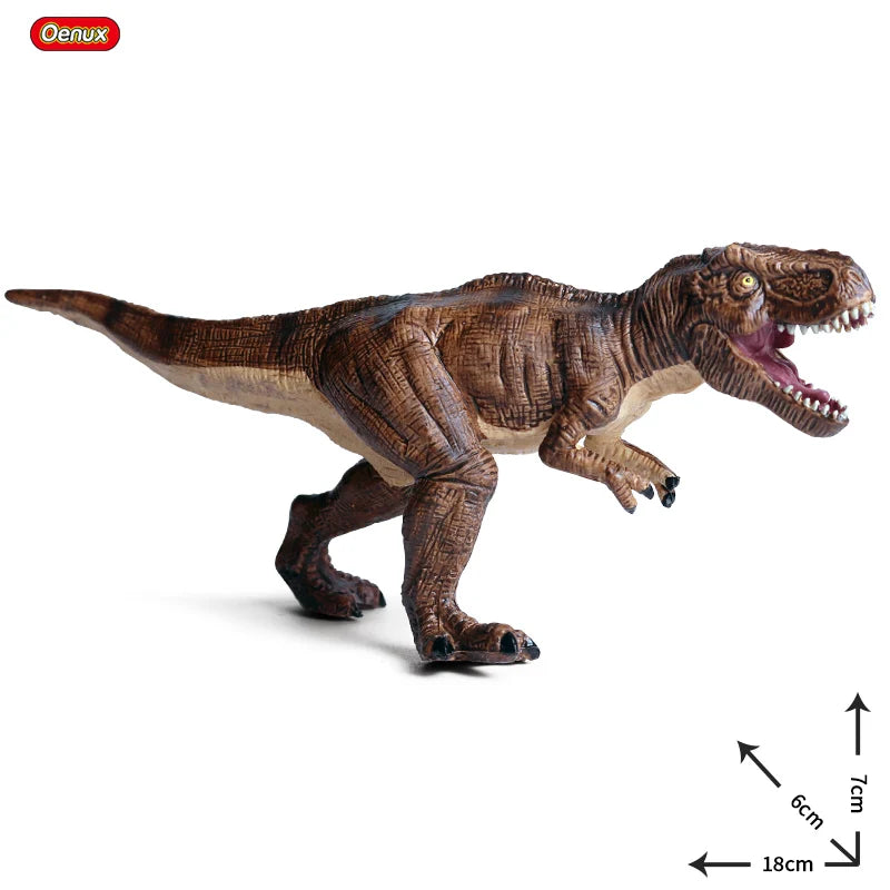 Oenux Jurassic Dinosaur Figurines T-Rex Velociraptor Spinosaurus Dilophosaurus Animal Model Action Figures Collection Kid Toy