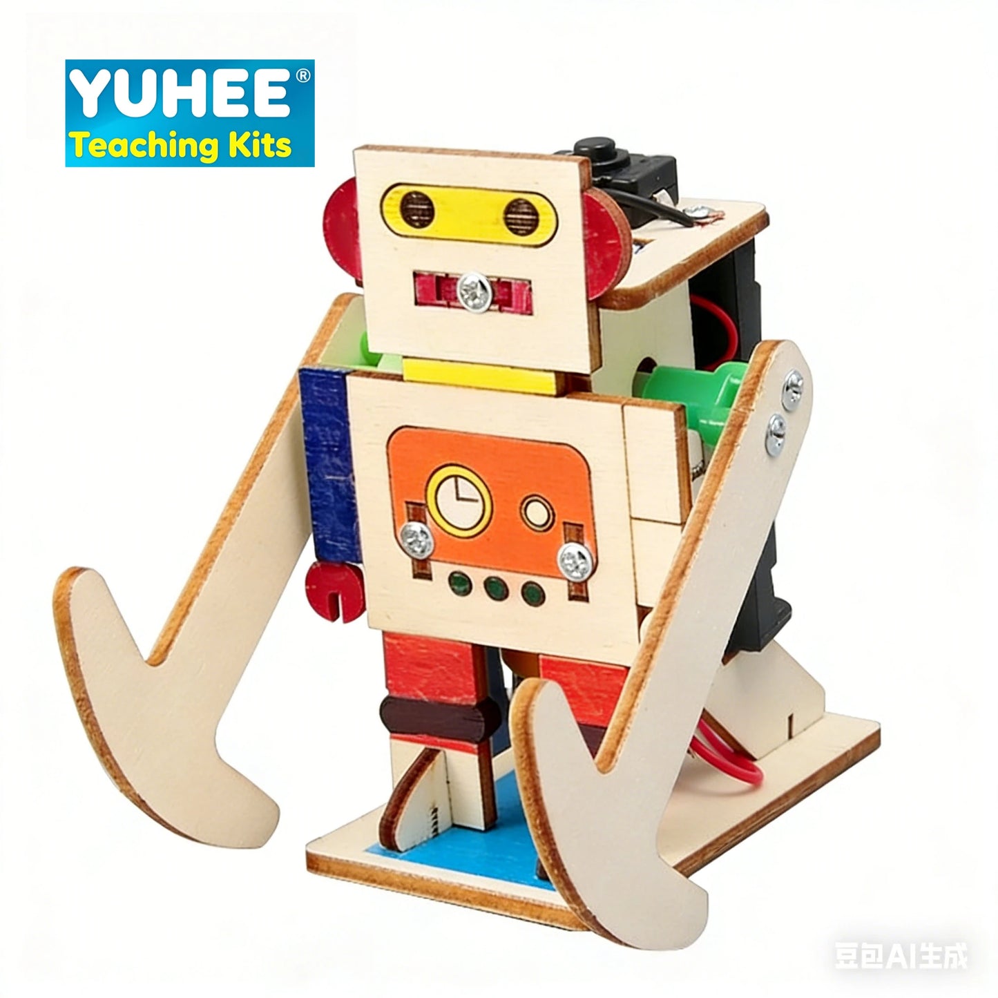 DIY Walking Robot Kit Kids STEM Educational Toy Science Experiment Handmade Assembly Puzzle for Elementary School