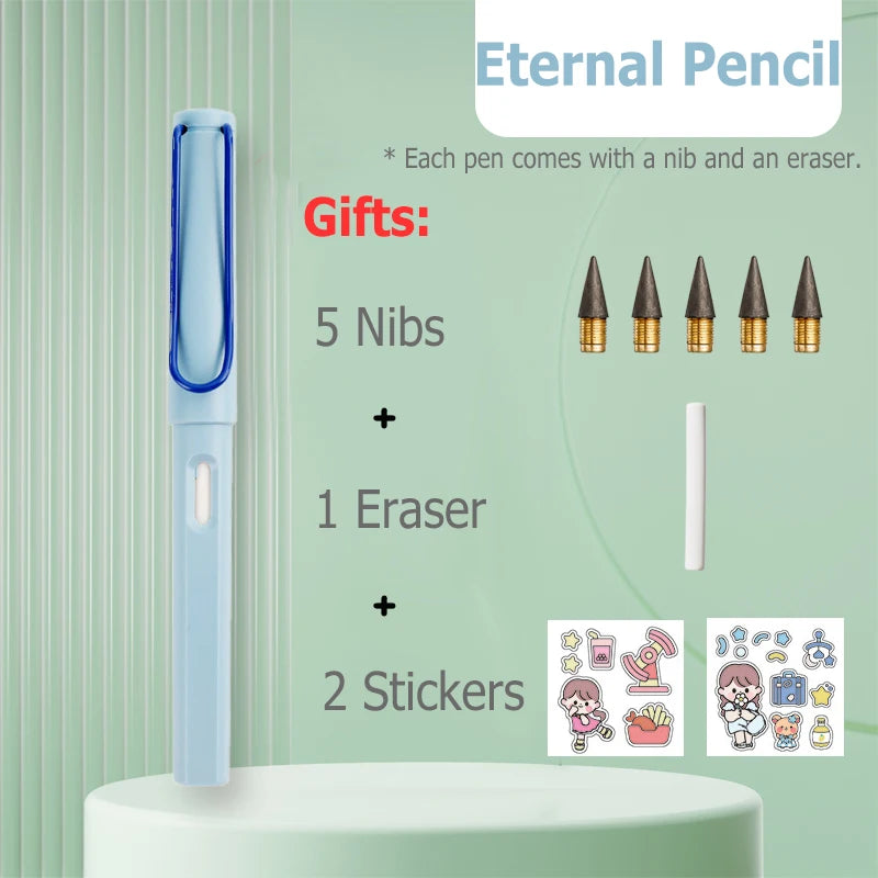 HB Eternal Pencil Mechanical Pencils no need to Sharpen Easy to Wipe Cute DIY Kawaii Korean Stationery School Supplies for Child