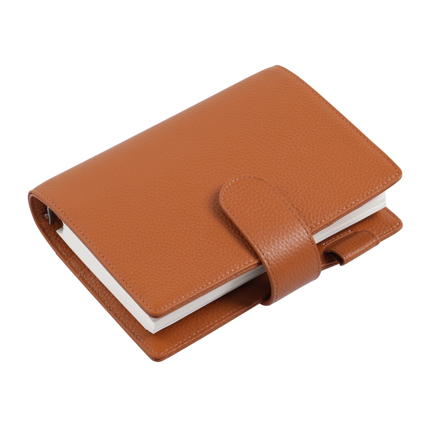 Moterm Personal Elite Rings Planner Without Back Pocket Pebbled Grain Leather Notebook Journal with 25mm Rings Organizer Cover
