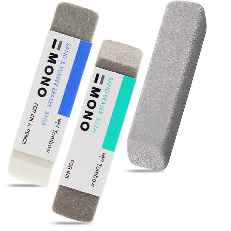 TOMBOW Mono Eraser ES-512A/ES-510A For Sand Eraser Scrub Rubber Double Head Ink Remover highlight School Supplies Erasers