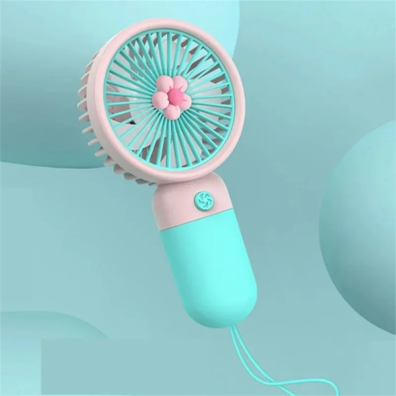 Small fan USB charging with lanyard, small cooling fan desktop cooling fan, summer outdoor personal