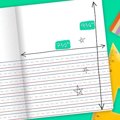 Primary Journal Half Page Ruled Writing Tablet: K-2 Composition Notebook with Picture Space, 200 Pages, Hard Cover for School