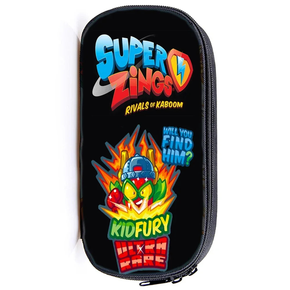 Super Zings Pencil Case Kids Pencil Holder Funny Superzings Printed Pen Bag Students Cute Bag Teens Bag Boy Girl for School