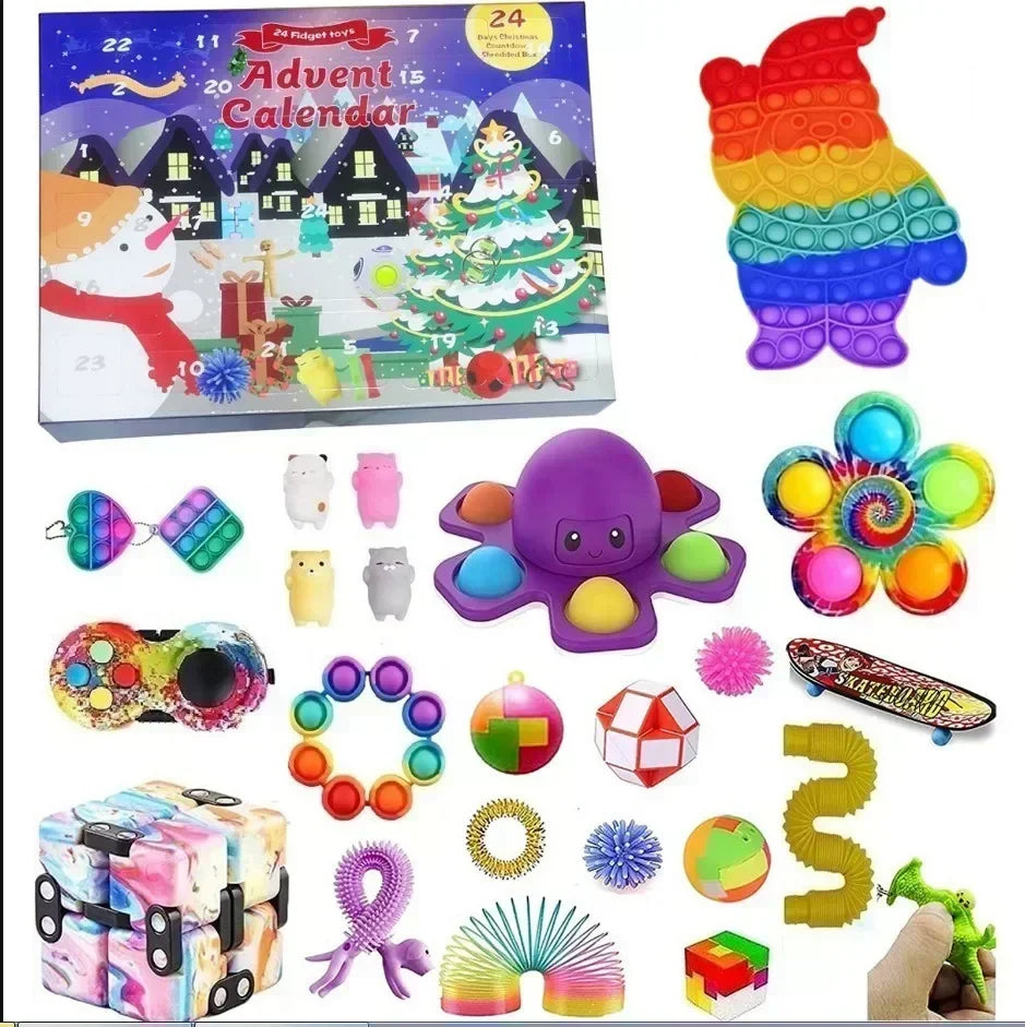 2026 Christmas Advent Calendar Gift Box for Girl Kids DIY Jewelry Hairpin Ornament 24Days Calendar New Year Christmas Gifts