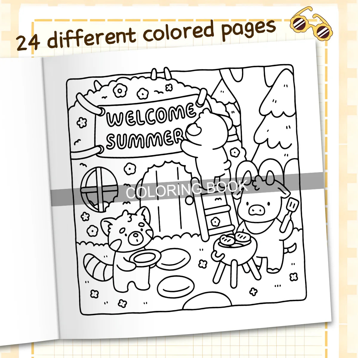 Cozy Summer funny and cute Coloring Book for Adults Cute Drawing Book Perfect Painting Gift for Party and Birthday